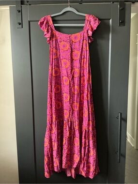 House of Harlow 1960 Pink and Orange Floral Maxi Dress